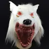 Halloween Party mask Bloody mouth Red Eye New Wolf Masks Scary Animal Mask Creepy Carnival Costume white brown color free shipping