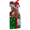 Famille d'ours de 3 ornements d'arbre généalogique de Noël en résine Cadeaux personnalisés Personnalisation gratuite pour la décoration de la maison de vacances