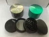 personal use Metal Herb Grinders Machine Herb Grinder 50mm Diameter Zinc Alloy Material black red 4 parts with Mini Pollen Scraper