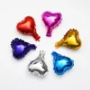 50pcs coeur forme feuille d'aluminium ballon d'anniversaire anniversaire décor 5 pouces rouge / bleu / vert / violet / or / couleur argent