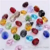 Perles octogonales doubles trous une variété de couleurs rideau de perles de cristal lumière cristalline perles dispersées parure bricolage diamants cristaux fête