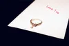 Korean Women Jewelry Luxury Water Drop Zircon Rings Rose Gold Plated Bowknot Charms Fings for Wedding Party Vintage Finger Rings Jewelry