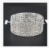 Design elegante Mulheres Coreanas Encantos Pulseira de Prata Pulseira De Cristal Do Vintage Pulseiras com Strass Diamante Atacado Dia Dos Namorados Presente