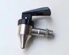 SUS 304 Rostfritt stål Hem Vin Öl Juice Tap Faucet Plast Spigot För Keg Barrel Inlet Silver Färg 100PCS / Lot