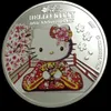 10 pezzi monete gattino animale gatto gapare badge tema cartone animato 24k oro vero argento placcato 1 oz 40 mm di souvenir metallico moneta da collezione