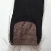Jedwabny baza Brazylijska prosta koronkowa zamykanie włosy norki dziewiczy nieprzetworzone ludzkie włosy splot naturalny kolor najwyższej jakości