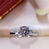 Vecalon 2016 Fashion Engagement Wedding Ring Set för Kvinnor 1CT Simulerad Diamond CZ 925 Sterling Silver Kvinna Band Ring R200