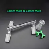 2016 New 3 Joints Glass Drop Down Adapter With Reclaimer Adapter And Keck Clip 2 Male 1 Female Joint 14mm 18mm Glass Dropdown