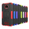 Hybrydowy Kickstand Wplatanie Wytrzymały Heavy Duty TPU + PC Shock Proof Case Pokrywa dla Motorola Moto G8 Power Lite G Power E7 160 sztuk / partia