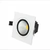 Квадратный утопленный светодиодный Dimmable Downlight COB LED Down Lights 7W / 9W / 12W / 15W Светодиодный точечный светильник потолочный светильник AC85-265V