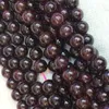 Discount Wholesale Natural Red Garnet Round Loose Stone Beads 6mm-10mm Fit Jewelry DIY Necklaces or Bracelets 16" 04276