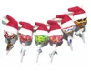 Sıcak Satış Mini Noel Baba Şapka Noel Noel Tatil Lolipop En Topper Festivali Noel Dekorasyon için Kapak Için Ev