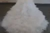 عينة حقيقية 100 ٪ كما صور حورية البحر الديكور كريستال اللؤلؤ قطار طويل الخامس الرقبة مثير فساتين الزفاف ثوب الزفاف فستان العروس