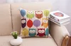 Cartoon Owl Style Pillow Case Colorful Birds Leaf Pillow Cover 45X45CM Square Pillowcases Cute Animal Printing Cushion Cover Kids Gift