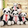 80/100 cm schattig groot panda knuffels gevulde pluche pp katoen dieren pop panda pop verjaardagscadeau