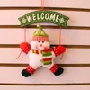 Noel Süslemeleri Hoş Geldiniz Santa Snowman Sundurma Asılı Karikatür Figürleri Noel Kapısı Çelenk Fextif Ev Dekor Damla Damlası