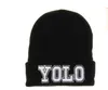 Mode Männer Hip Hop YOLO Brief Hysteresen Mützen Hip Hop Winter Marke Design Benutzerdefinierte Strick Schädel Beanie Caps für Frauen Hüte Heißer Stil