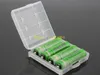 100 stks / partij Gratis Verzending Hard Plastic Case Cover Houder voor AA AAA 14500 10440 Batterij opbergdoosfles