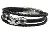 Homens Pulseiras De Couro Preto Cor Do Café X carta Moda Estilo Do Punk Jóias Boy Handmade Charm Bracelets Frete Grátis