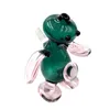 Cachimbo de mão de vidro animal adorável: cachimbo de pirex verde para diversão única