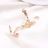 Full Diamond Butterfly Earrings No Pierced Ear Clip Fashion Jewelry Earrings Ear Cuff Alloy for Women