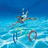 プール水ダイビング玩具スイミングビーチゲーム夏ホリデーおもちゃスティックリング4ピース/セット