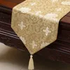 Extra Long 120 inch Happy Flower Table Runner Luxury China Silk Brocade Table Cloth High End Dining Table Protective Mats Placemat 300x33 cm