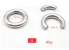 Cockring magnetico in acciaio inossidabile maschile stimola il pendente del pene barella a sfera Bondage spremere scroto testicoli sadomaso giocattolo del sesso 3 Siz4257113