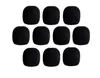 10 Pieces Black Microphone Foam Cover Mic Grill Windshield Windscreen for Handheld Microphone