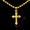 Klasyczny styl mały wisiorek 18K Kobiety z żółtym złotem kobiety Crucifix Chain7758960