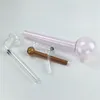 Pack of 5 Thick Glass Oil Burner Pipe with 185mm 150mm 100mm 60mm Mix Color Pyrex Hand Pipe Oil Burner Bubbler for Smoking