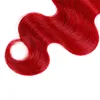 Wefts brasilianska jungfruliga hårbuntar Body Wave Hair Weaves 1B/27 1B/4/27 1B/99J 1B/30 1B/Red Human Ombre Hair Extensions