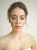 Pearl Bandeau Birdcage Düğün Dövüşü Rus Netting Head Band Peçe Metal ile Gelin Aksesuarları BR8998179 için her iki tarafı kısa Peçe