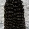 I Wskazówka Włosy Rozszerzenia Brazylijski Kinky Curly 100g 100s # 4 Ciemnobrązowe Włosy Pre Bonded Hair No Remy Human Hair Extensions