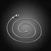 925 Snake Necklace Silver Chain Fashion Jewelry for Women 1mm Width 16" 18" 20" 22" 24"
