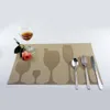 Jankng 4 Sztuk / partia PVC Placemat Dining Stół Maty Zachodnia Butelka Design Bar Mat Kuchnia Jadalnia Miska Płyta Pad Tabela Dekoracja