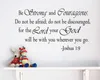 ZY8127 Christian Inspirational joshua Quotes Vinile Lettering Wall Stickers 8127 Decalcomanie per Soggiorno Camera Da Letto Decorazione Della Casa Inglese Citazione