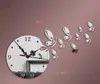 TV-Hintergrund Schmetterling Spiegel Wanduhr Quarzwanduhr Wandaufkleber