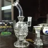 새로운 물 봉인 터빈 사이클론 percolater 구형 하단 dab bongs 무료 배송 최고의 물 파이프 방적