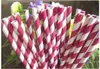 Wholesale - Via Fedex/EMS, Stripe Paper Drinking Straws Polka Dot Chevron Star For Party Decoration mixed Colors, 10000PCS