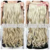 1 pcs clipe em extensão do cabelo das mulheres cabelo 30 cores one piece 2 pacote para a cabeça cheia longa extensão do cabelo ondulado frete grátis