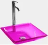 Rektangulärt badrumshart Akrylbänkskänk på topp diskbänk vesel solid ytsten sten boakroom fåfänga färgad tvättbassäng 3858