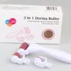 3in1 Micro Needle skin vibrante derma roller Microneedle DermaRoller rullo per il viso rullo per occhi con CE