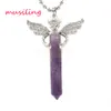 musiling Jewelry Fairy Hexagon Prism Angel Pendant Necklace Chain Pendulum Natural Stone Reiki Charms Fashion Jewelry For Women