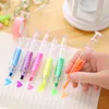 Wholesale-6 PCS Lovely Kawaii Fluorescent Simulation Syringe Watercolor Pens Highlighters Marker Pen Korean Stationery School Supplies