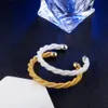 10 pcs/lot cadeau chaud prix usine 925 bracelet à breloques en argent personnalité lignes torsadées bracelet en or 18 carats bijoux de mode 1826