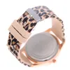 Hot New Wholesale Womens Girls Geneva Fashion Sexy Leopard Jelly Silicone Quartz Wristwatch Gift Fashion Women Watch J065