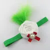 7 Color Kids Baby pearl feather flower Party Headbands Girls Cute Bow Hair Band Infant Lovely Headwrap Children Bowknot Elastic Accessories