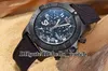 High Quality M73390 Seawolf Blacksteel Mens Watch All Black 45mm Divers Black Dial VK Quartz Chronograph Rubber Leather Watches