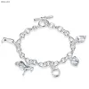 Gemengde stijl bedelarmband 925 sterling verzilverd met zirkoon mode-sieraden voor vrouwen, topkwaliteit kerstcadeau gratis verzending